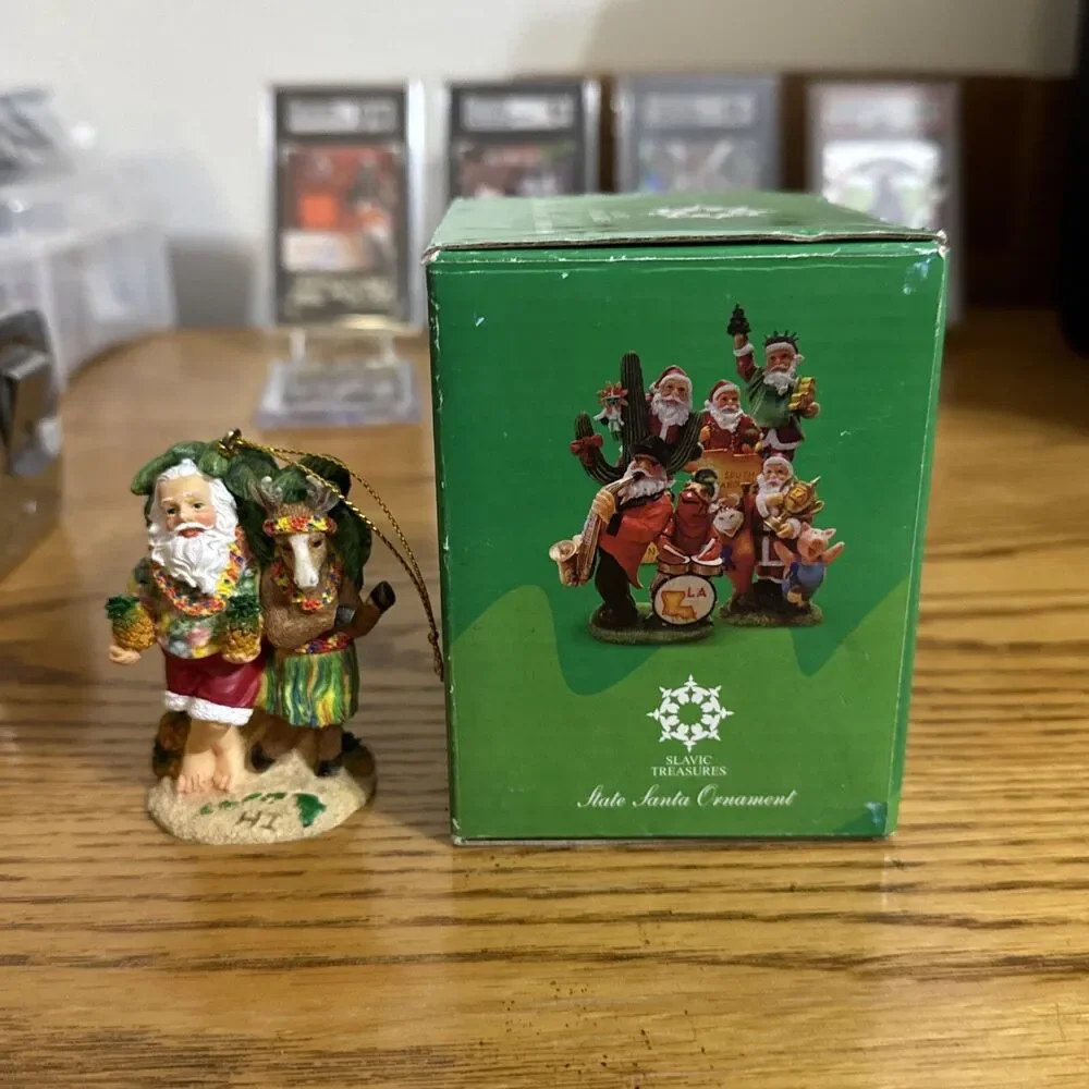 Slavic Treasures~SSO- HI1 Hawaii State Santa-Santa and Reindeer